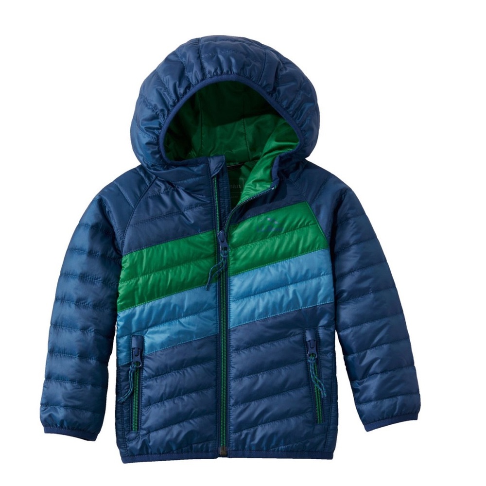 LL Bean Toddlers Primaloft Hooded Jacket, color lock